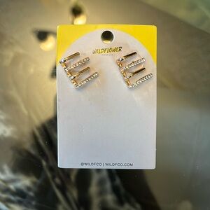 Wildflower Boutique Gold and Diamond Earrings